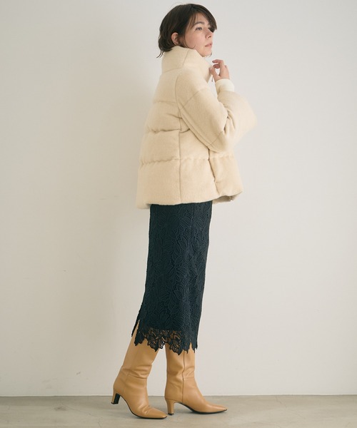 アナイ　アイボリー　ホワイト アルパカ　ダウン　ジャケット　38 M 9号 新品】ANAYI アルパカシャギーダウンコート アイボリー36 - メルカリ