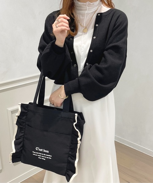 apres jour（アプレジュール）の「フリル2WAYBAG【ZOZOTOWN限定アイテム】（ショルダーバッグ・レディース・ブラック/アイボリー・FREE）」の10枚目の写真