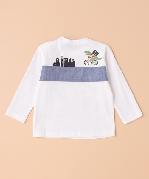 kladskap(クレードスコープ)の「動物×乗り物長袖Tシャツ(Tシャツ/カットソー・キッズ・オフホワイト/クリーム・100cm/90cm/120cm/110cm/80cm)」の6枚目の写真