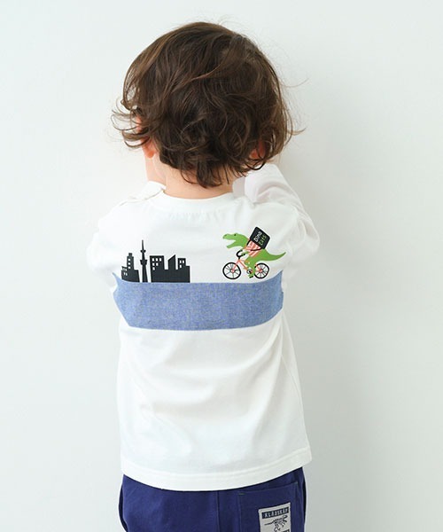 kladskap(クレードスコープ)の「動物×乗り物長袖Tシャツ(Tシャツ/カットソー・キッズ・オフホワイト/クリーム・100cm/90cm/120cm/110cm/80cm)」の11枚目の写真
