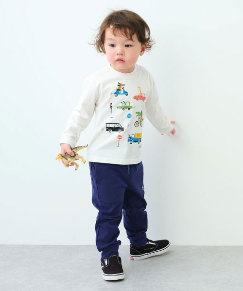 kladskap(クレードスコープ)の「動物×乗り物長袖Tシャツ(Tシャツ/カットソー・キッズ・オフホワイト/クリーム・100cm/90cm/120cm/110cm/80cm)」の12枚目の写真