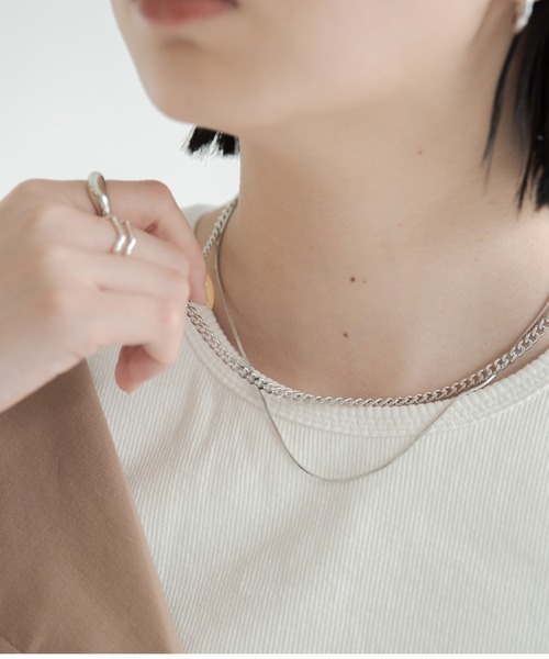 Aunt Marie's(アントマリーズ)の「ダブルチェーンネックレス(ネックレス・レディース・シルバー/ゴールド・FREE)」の5枚目の写真