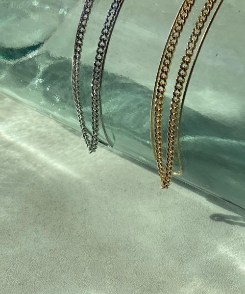 Aunt Marie's(アントマリーズ)の「ダブルチェーンネックレス(ネックレス・レディース・シルバー/ゴールド・FREE)」の12枚目の写真