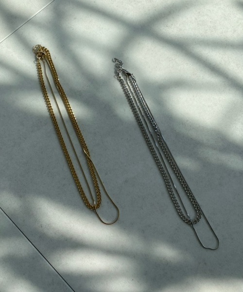 Aunt Marie's(アントマリーズ)の「ダブルチェーンネックレス(ネックレス・レディース・シルバー/ゴールド・FREE)」の10枚目の写真