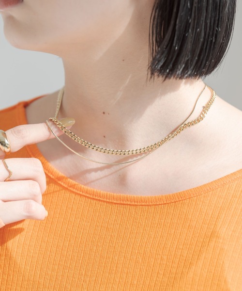 Aunt Marie's(アントマリーズ)の「ダブルチェーンネックレス(ネックレス・レディース・シルバー/ゴールド・FREE)」の17枚目の写真