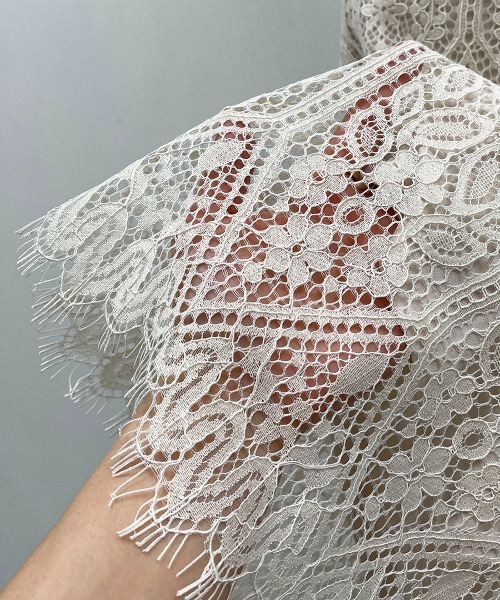 PICCIN（ピッチン）の「総レーススカラップスカート（スカート・レディース・ブラック/オフホワイト・M/L）」の20枚目の写真