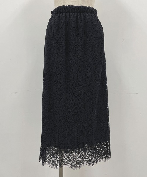 PICCIN（ピッチン）の「総レーススカラップスカート（スカート・レディース・ブラック/オフホワイト・M/L）」の15枚目の写真
