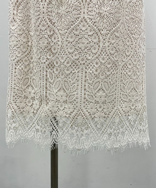 PICCIN（ピッチン）の「総レーススカラップスカート（スカート・レディース・ブラック/オフホワイト・M/L）」の9枚目の写真