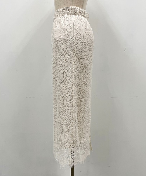 PICCIN（ピッチン）の「総レーススカラップスカート（スカート・レディース・ブラック/オフホワイト・M/L）」の12枚目の写真