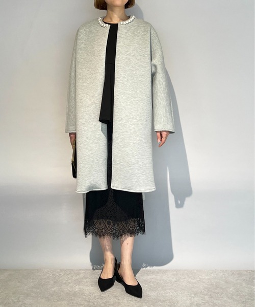 PICCIN（ピッチン）の「総レーススカラップスカート（スカート・レディース・ブラック/オフホワイト・M/L）」の4枚目の写真