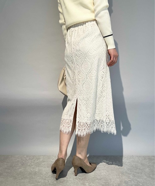 PICCIN（ピッチン）の「総レーススカラップスカート（スカート・レディース・ブラック/オフホワイト・M/L）」の11枚目の写真