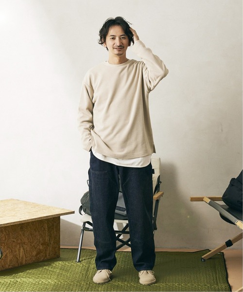 JOURNAL STANDARD relume(ジャーナルスタンダード レリューム)の「BACK BRUSH ワッフルロングスリーブTシャツ(Tシャツ/カットソー・メンズ・ホワイト/ブラック/ベージュ/グレー・SMALL/MEDIUM/LARGE)」の8枚目の写真