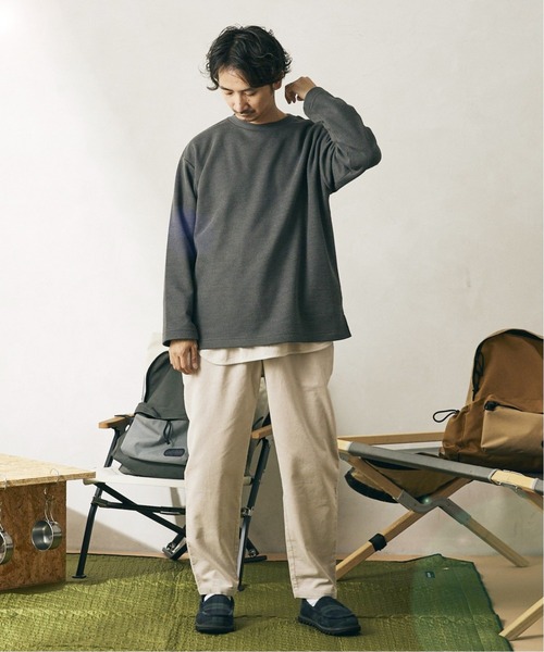 JOURNAL STANDARD relume(ジャーナルスタンダード レリューム)の「BACK BRUSH ワッフルロングスリーブTシャツ(Tシャツ/カットソー・メンズ・ホワイト/ブラック/ベージュ/グレー・SMALL/MEDIUM/LARGE)」の9枚目の写真