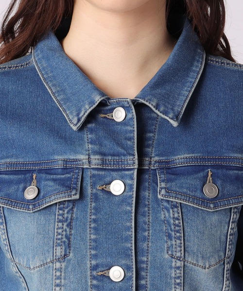 LAISSE PASSE（レッセパッセ）の「デニムGジャン（デニムジャケット・レディース・ネイビー・SMALL/MEDIUM）」の3枚目の写真