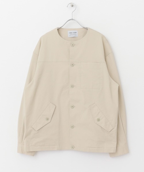 FORK&SPOON（フォークアンドスプーン）の「FORK&SPOON　ノーカラーブルゾン（ブルゾン・メンズ・ベージュ系その他/グレー系その他・5/4）」の18枚目の写真