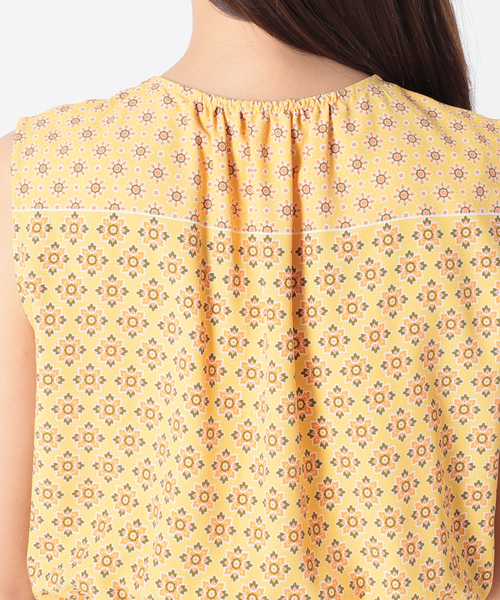 美品☆SLOBE IENA パネルパターンノースリーブオールインワン　ネイビー 美品☆SLOBE IENA パネルパターンノースリーブオールインワン