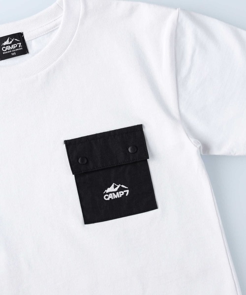 CAMP7(キャンプセブン)の「【CAMP7】ポケットTシャツ(Tシャツ/カットソー・キッズ・ブラック/ホワイト・130/120/140/160/105/150)」の4枚目の写真