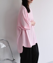 【USAコットン】高見え上質 / ラウンドヘムサイドスリットTシャツ
