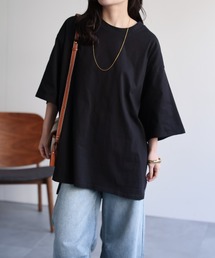 ap retro | コットンラウンドヘムサイドスリットTシャツ(Tシャツ/カットソー)
