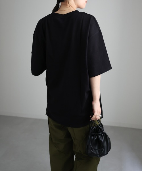 salsationサルセーション新作サイドスリットTシャツダークブラウンＳサイズ salsationサルセーション新作サイドスリットTシャツダーク