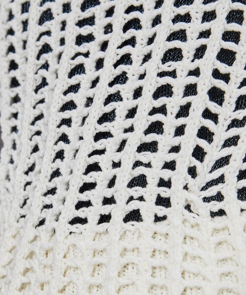 TAN（タン）の「【TAN(タン)】パッディドバスケットトップス TAN22SS-20（ニット/セーター・レディース・ホワイト/ブラック・FREE）」の4枚目の写真