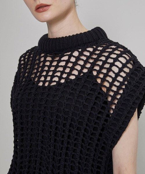 TAN（タン）の「【TAN(タン)】パッディドバスケットトップス TAN22SS-20（ニット/セーター・レディース・ホワイト/ブラック・FREE）」の12枚目の写真