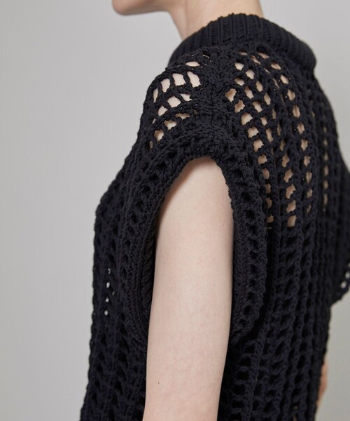 TAN（タン）の「【TAN(タン)】パッディドバスケットトップス TAN22SS-20（ニット/セーター・レディース・ホワイト/ブラック・FREE）」の18枚目の写真