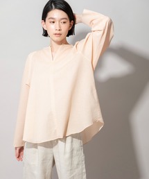 Munich | オーガニックコットンリップルシャーリングブラウス(シャツ/ブラウス)