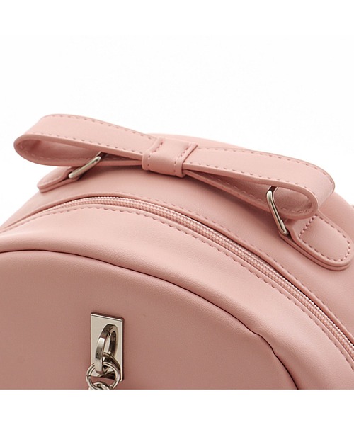 JENNI love（ジェニィラブ）の「ハートロック合皮ミニリュック（バックパック/リュック・キッズ・ブラック/オフホワイト/ピンク・F）」の12枚目の写真