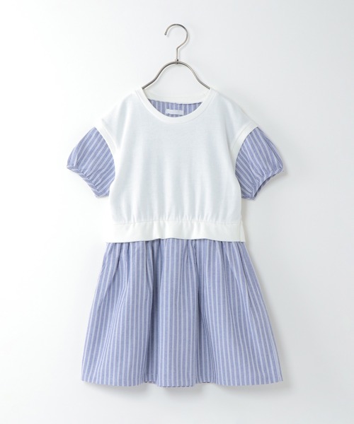 セール キッズ ベストレイヤードストライプワンピース 100 160cm ワンピース Ikka イッカ のファッション通販 Zozotown