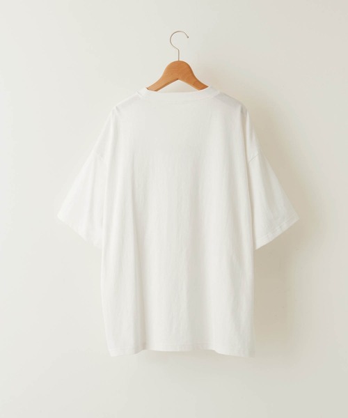 WONDER WONDER(ワンダーワンダー)の「- cafe holic - ロゴ刺繍ビッグT(Tシャツ/カットソー・メンズ・ホワイト/ブラック/ベージュ・S/M/L/XL)」の9枚目の写真