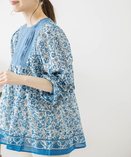 URBAN RESEARCH Sonny Label（アーバンリサーチサニーレーベル）の「オリエンタルフラワーMIXコットンブラウス（シャツ/ブラウス・レディース・ブラック/グリーン/ブルー・FREE）」の18枚目の写真