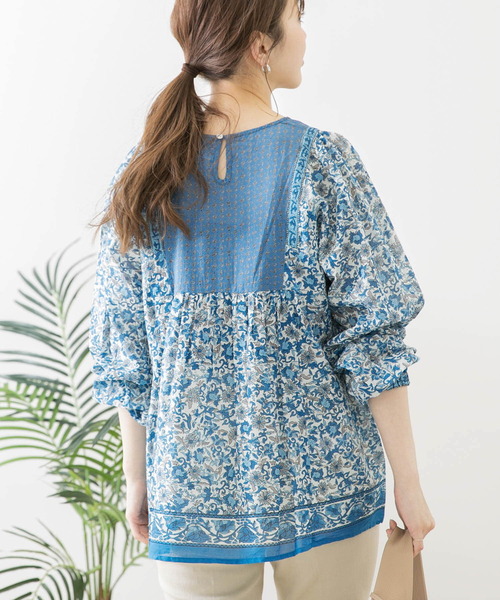 URBAN RESEARCH Sonny Label（アーバンリサーチサニーレーベル）の「オリエンタルフラワーMIXコットンブラウス（シャツ/ブラウス・レディース・ブラック/グリーン/ブルー・FREE）」の22枚目の写真