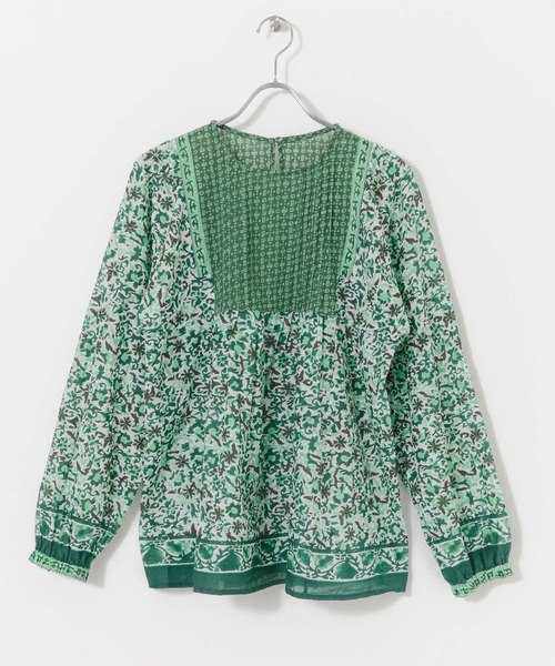 URBAN RESEARCH Sonny Label（アーバンリサーチサニーレーベル）の「オリエンタルフラワーMIXコットンブラウス（シャツ/ブラウス・レディース・ブラック/グリーン/ブルー・FREE）」の7枚目の写真