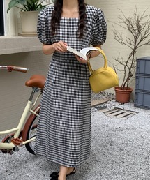 ABITOKYO（アビトーキョー）の「バックスリットスクエアネックロングワンピース（ワンピース）」