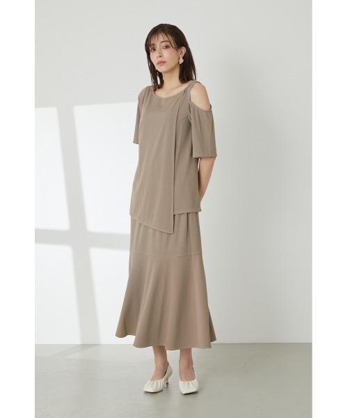 LILIDIA（リリディア）の「ランダムリブマーメードSK（スカート・レディース・ピンク/ブラック/ライトブラウン・MEDIUM/SMALL）」の8枚目の写真