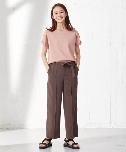 J.PRESS(ジェイプレス)の「【UVケア・接触冷感】コンパクトコットンスムース フレンチスリーブ カットソー(Tシャツ/カットソー・レディース・ホワイト系/グレー系/ベージュ系/ネイビー系/ブルー系/ピンク系・T13/T15)」の9枚目の写真