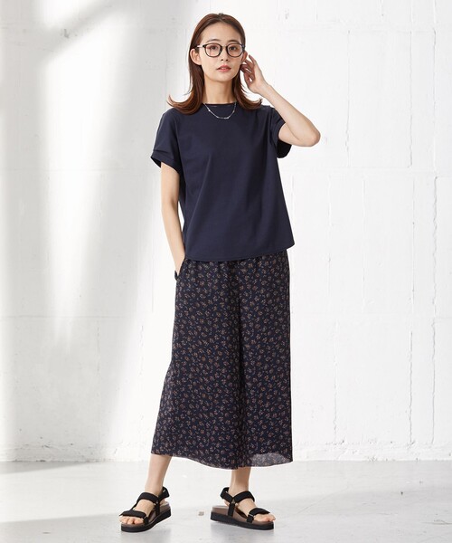 J.PRESS(ジェイプレス)の「【UVケア・接触冷感】コンパクトコットンスムース フレンチスリーブ カットソー(Tシャツ/カットソー・レディース・ホワイト系/グレー系/ベージュ系/ネイビー系/ブルー系/ピンク系・T13/T15)」の12枚目の写真