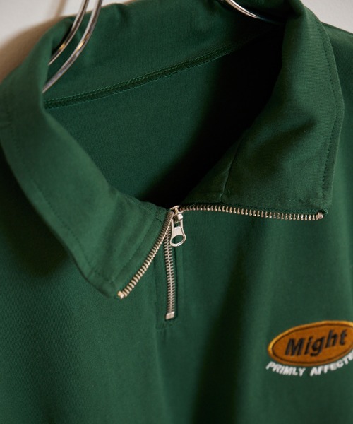 WEGO（ウィゴー）の「WEGO/刺繍ロゴハーフジップBIGT（Tシャツ/カットソー・レディース・ダークグリーン/オートミール/ライトパープル・FREE）」の17枚目の写真