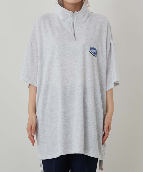 WEGO（ウィゴー）の「WEGO/刺繍ロゴハーフジップBIGT（Tシャツ/カットソー・レディース・ダークグリーン/オートミール/ライトパープル・FREE）」の20枚目の写真