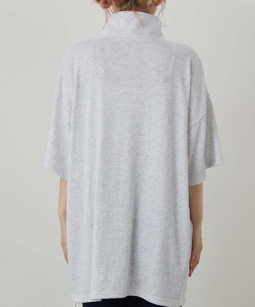 WEGO（ウィゴー）の「WEGO/刺繍ロゴハーフジップBIGT（Tシャツ/カットソー・レディース・ダークグリーン/オートミール/ライトパープル・FREE）」の22枚目の写真