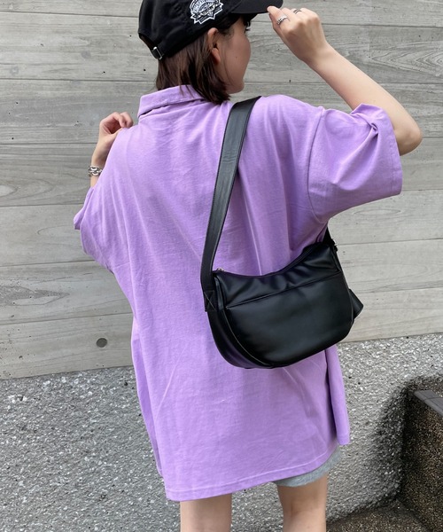 WEGO（ウィゴー）の「WEGO/刺繍ロゴハーフジップBIGT（Tシャツ/カットソー・レディース・ダークグリーン/オートミール/ライトパープル・FREE）」の12枚目の写真