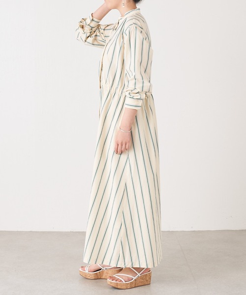 BEARDSLEY（ビアズリー）の「ギャザーシャツワンピース（ワンピース・レディース・ブルー/グリーン・FREE）」の4枚目の写真