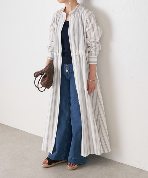 BEARDSLEY（ビアズリー）の「ギャザーシャツワンピース（ワンピース・レディース・ブルー/グリーン・FREE）」の10枚目の写真