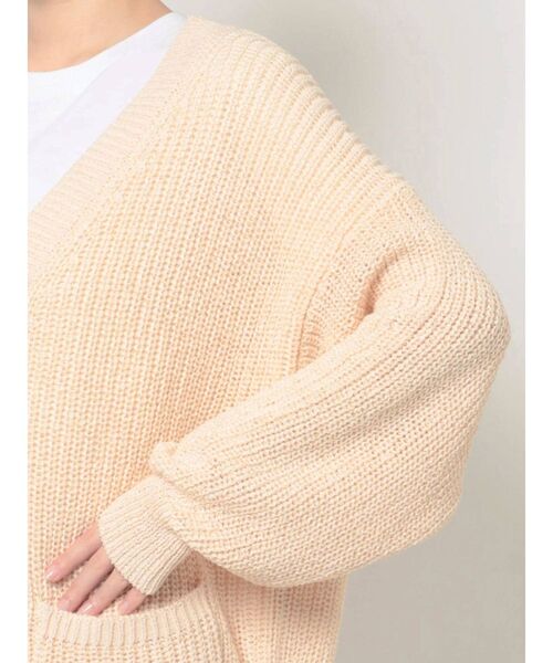 RESEXXY（リゼクシー）の「【m】ボリュームカーデ（カーディガン/ボレロ・レディース・ホワイト/ブラック/ベージュ・FREE）」の12枚目の写真