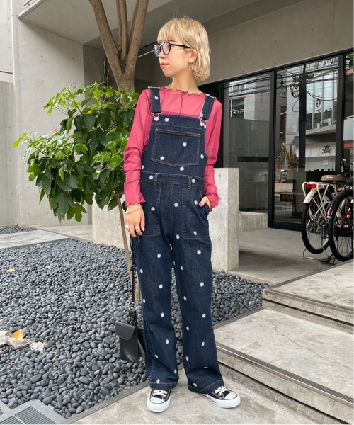 CIAOPANIC（チャオパニック）の「１枚で２色楽しめる、リバーシブルメローシアーカット（Tシャツ/カットソー・レディース・ブラウン/ピンク/グリーン・FREE）」の9枚目の写真