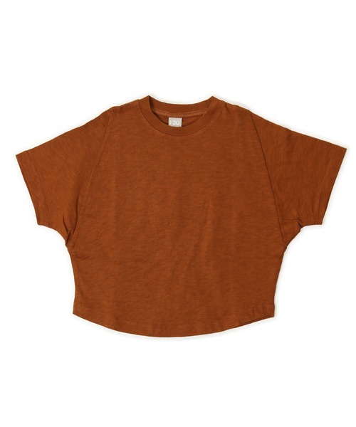 DILASH（ディラッシュ）の「ムラ糸天竺 ラグラン半袖Tシャツ（Tシャツ/カットソー・キッズ・キナリ/チャコール/サックスブルー/ブラウン・100/110/120/80/130/140/90）」の4枚目の写真