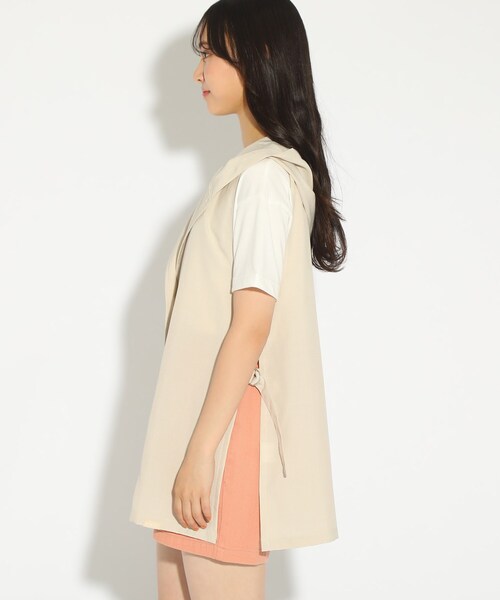 PINK-latte（ピンクラテ）の「◆【セットアイテム】フード付きジレ+Tシャツ（Tシャツ/カットソー・キッズ・ブラック/ナチュラル/ライトパープル・14/15 /16）」の16枚目の写真