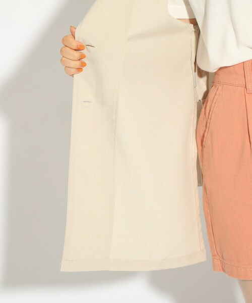 PINK-latte（ピンクラテ）の「◆【セットアイテム】フード付きジレ+Tシャツ（Tシャツ/カットソー・キッズ・ブラック/ナチュラル/ライトパープル・14/15 /16）」の5枚目の写真