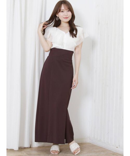 MERCURYDUO（マーキュリーデュオ）の「異素材ラッフルカーディガン（カーディガン/ボレロ・レディース・オフホワイト/ブラック/ライトブルー・FREE）」の15枚目の写真